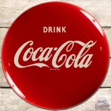 Drink Coca Cola 16" SS Tin Button Sign