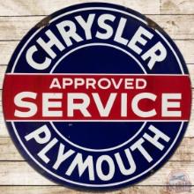Chrysler Plymouth Approved Service 42" DS Porcelain Sign