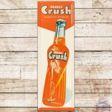 Amazing Orange Crush 54" Vertical Embossed SS Tin Sign w/ Bottle Logo