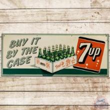 1953 7up Buy it By the Case SS Tin Sign w/ Logo