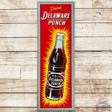 Drink Delaware Punch Vertical Embossed SS Tin Sign w/ Bottle Logo