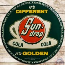 Sundrop Golden Cola It's Different It's Golden Embossed SS Tin Sign