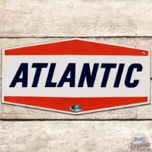 Atlantic Gasoline Die Cut SS Porcelain Pump Plate Sign "Small"