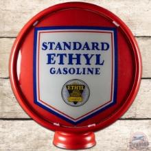 Standard Ethyl Gasoline of California 15" Single Gas Pump Globe Lens w/ Metal Body