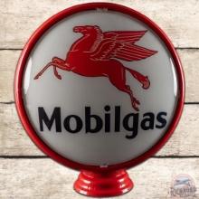 Mobilgas 16.5" Lenses w/ Metal Gas Pump Globe Body w/ Pegasus