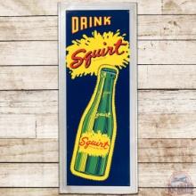 Drink Squirt Embossed SS Tin Sign w/ Bottle
