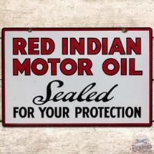 Red Indian Motor Oil Sealed For Your Protection DS Porcelain Sign