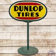Dunlop Tires DS Porcelain Curb Sign w/ Base