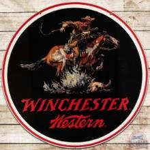 NOS Winchester Western 38" DS Tin Sign w/ Original Box