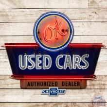 Chevrolet Ok Used Cars Authorized Dealer 6' DS Porcelain Neon Sign