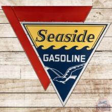 Rare Seaside Gasoline Die Cut SS Porcelain Multi-Piece Sign