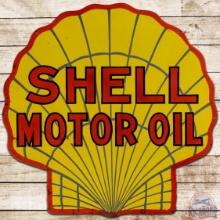 Shell Motor Oil Die Cut SS Porcelain Sign