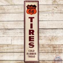 Phillips 66 Tires Cold Rubber Thread Emb. SS Tin Sign w/ Logo