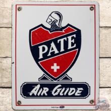 Pate Air Glide SS Porcelain Gas Pump Plate Sign w/ Logo