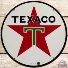 1965 Texaco 20" DS Tin Sign "White T"