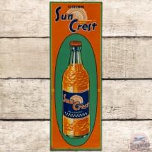 Drink Sun Crest Vertical SS Tin Sign w/ Bottle