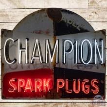 Dependable Champion Spark Plugs SS Tin Neon Sign
