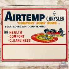 Airtemp by Chrysler "Comfort Zone" Home Emb. SS Tin Sign