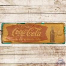 NOS Drink Coca Cola Enjoy That Refreshing New Feeling SS Tin Sign w/ Paper