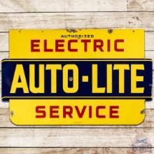 Auto-Lite Electric Service Die Cut DS Porcelain Sign