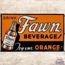 Drink Fawn Beverages Try our Orange Embossed SS Tin Sign w/ Bottle