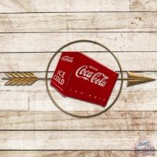 Drink Coca Cola Kay Cooler Display Embossed SS Tin Sign w/ Arrow