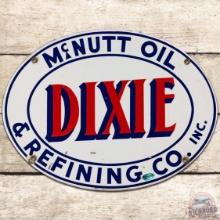 Dixie McNutt Oil & Refining Co. Inc. SS Porcelain Oval Sign