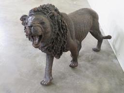 XL African Lion Statue Carved from Ironwood/Leadwood, Very Heavy AFRICAN ART