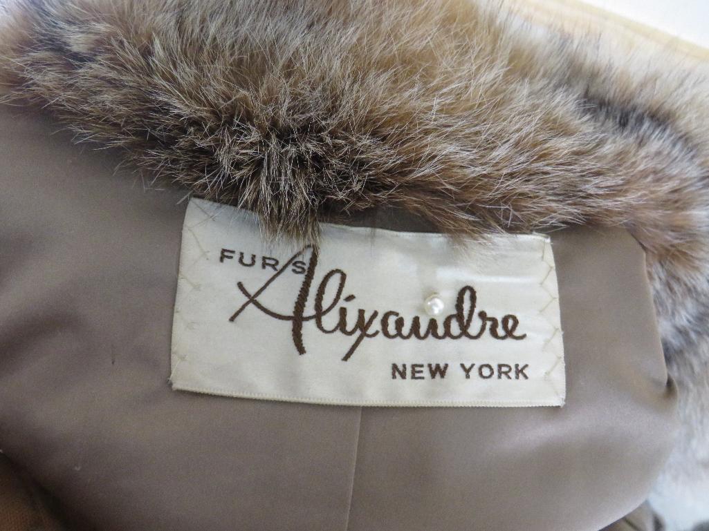 Very Nice Alixandre New York Fur Coat -No Size but appears M-L Good Condition