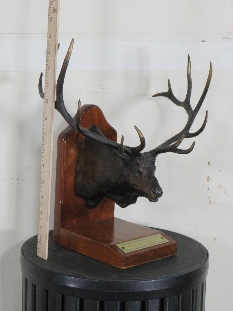 Limited Bronze by Jack Logozzo of the Boone & Crockett #4 Elk Taken in 1958
