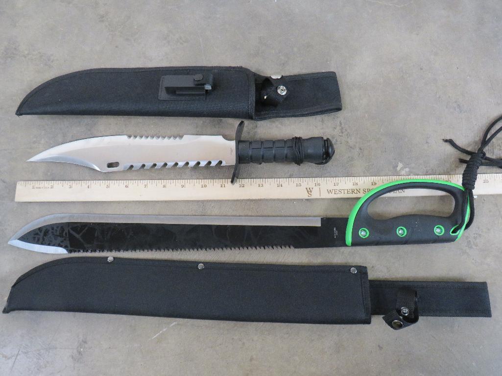 2 Tactical Knives w/Sheaths (ONE$) KNIVES