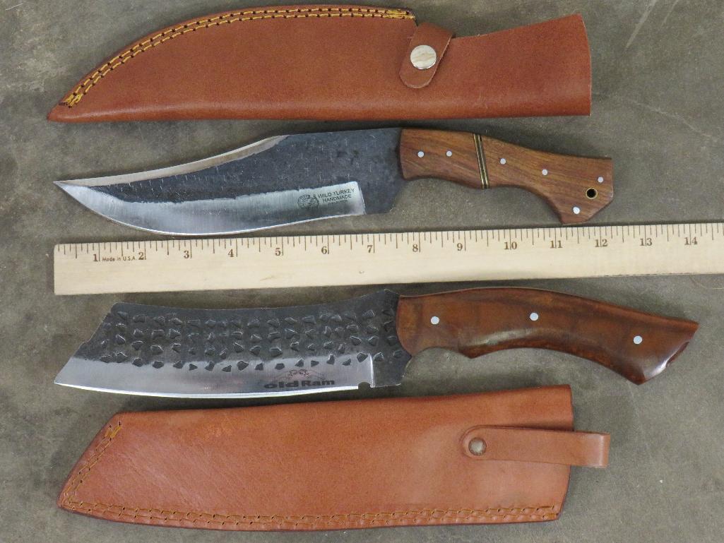 2 Knives w/Leather Sheaths (ONE$) KNIVES