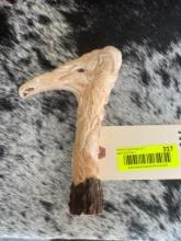 Beautiful, Detailed, carved Stag antler, cane handle, Wolves, lions Eagles, Mastodon, and bears exce