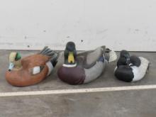 3 Beautifully Crafted Ducks Unlimited Special Edition Wood Duck Decoys (ONE$)