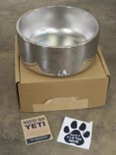 Brand New In Box Yeti Chrome Large Dog Bowl