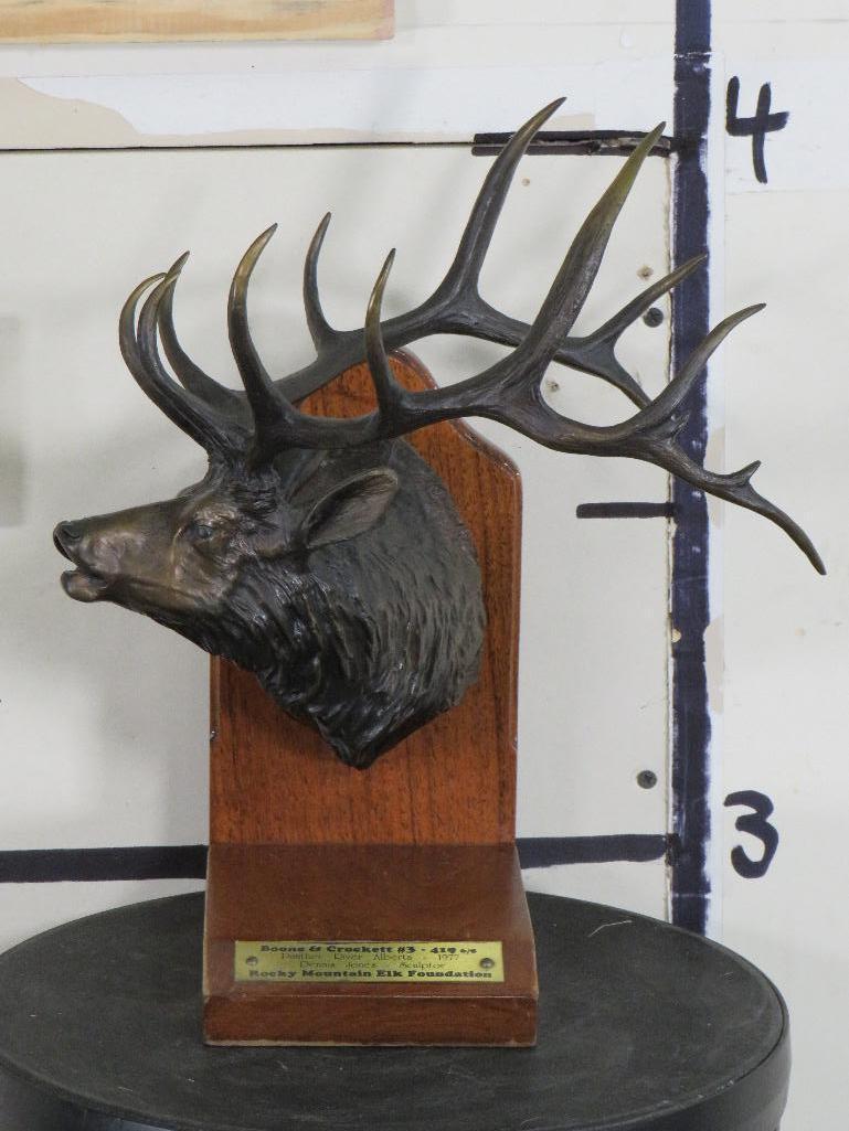 Limited Bronze by Dennis Jones of the Boone & Crockett #3 Elk Taken in 1977