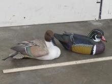 2 Beautifully Crafted both limited Edition Wood Duck Decoys (ONE$)