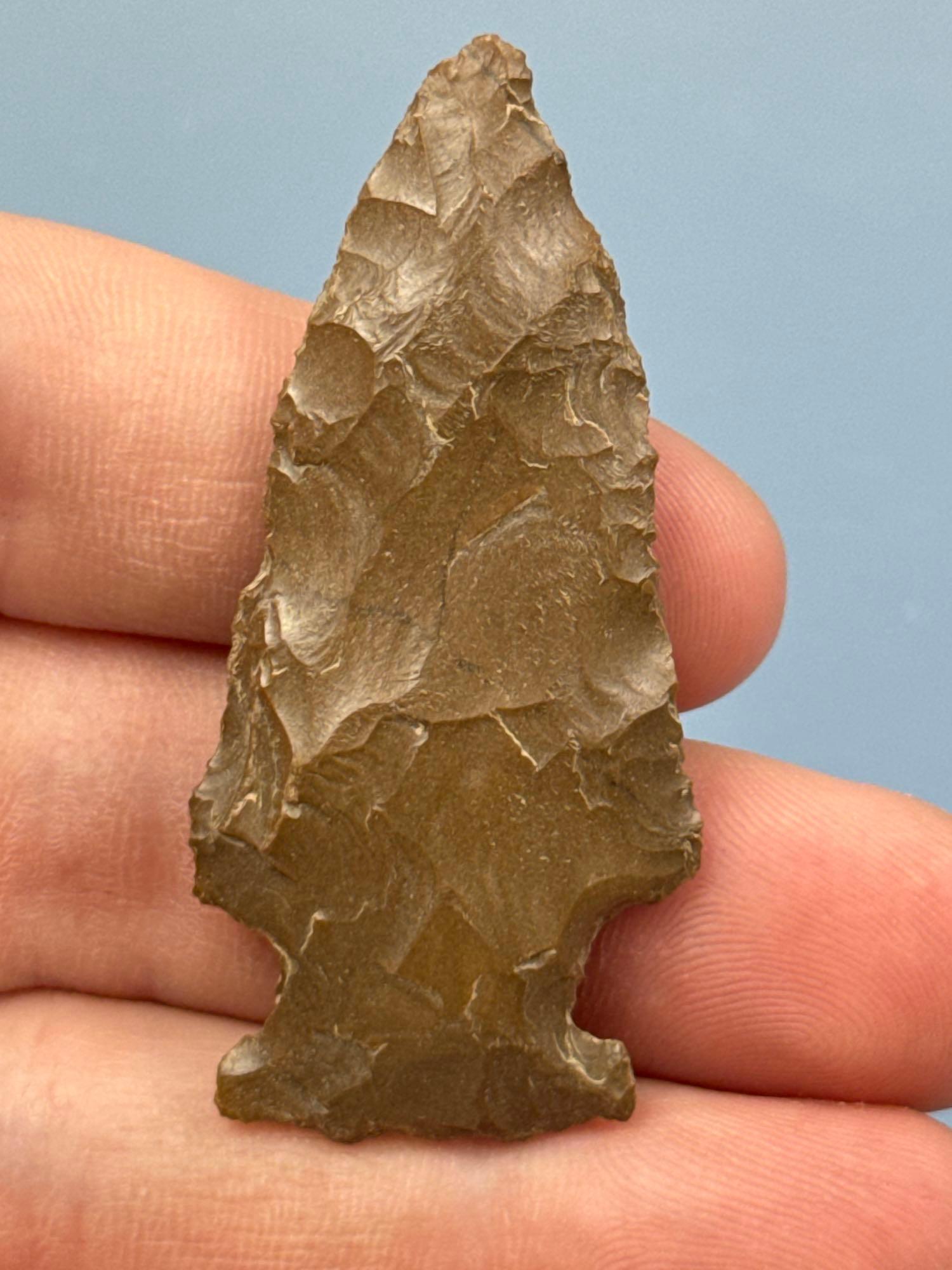 2 3/16" Jasper Point, Well-Made, Found in New Jersey, Ex: Raymond Lemaster Collection