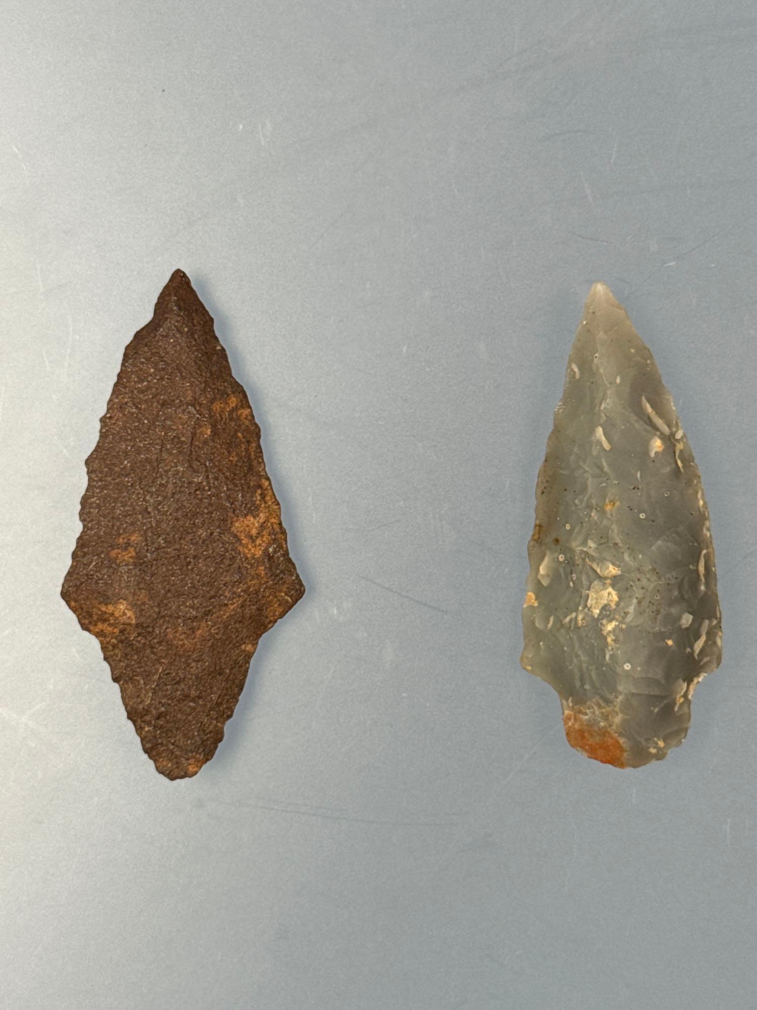 Pair of Points, Piscataway, Found in Delaware and New Jersey, Purchased in 1998, Longest is 1 15/16"