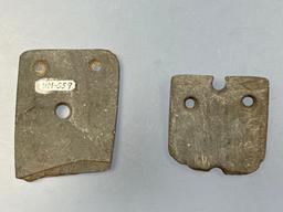 NICE 3-Hole Slate Gorget/Pendants, Found in PA/NJ/NY Tristate Area, Ex: Harry Mucklin, Lemaster
