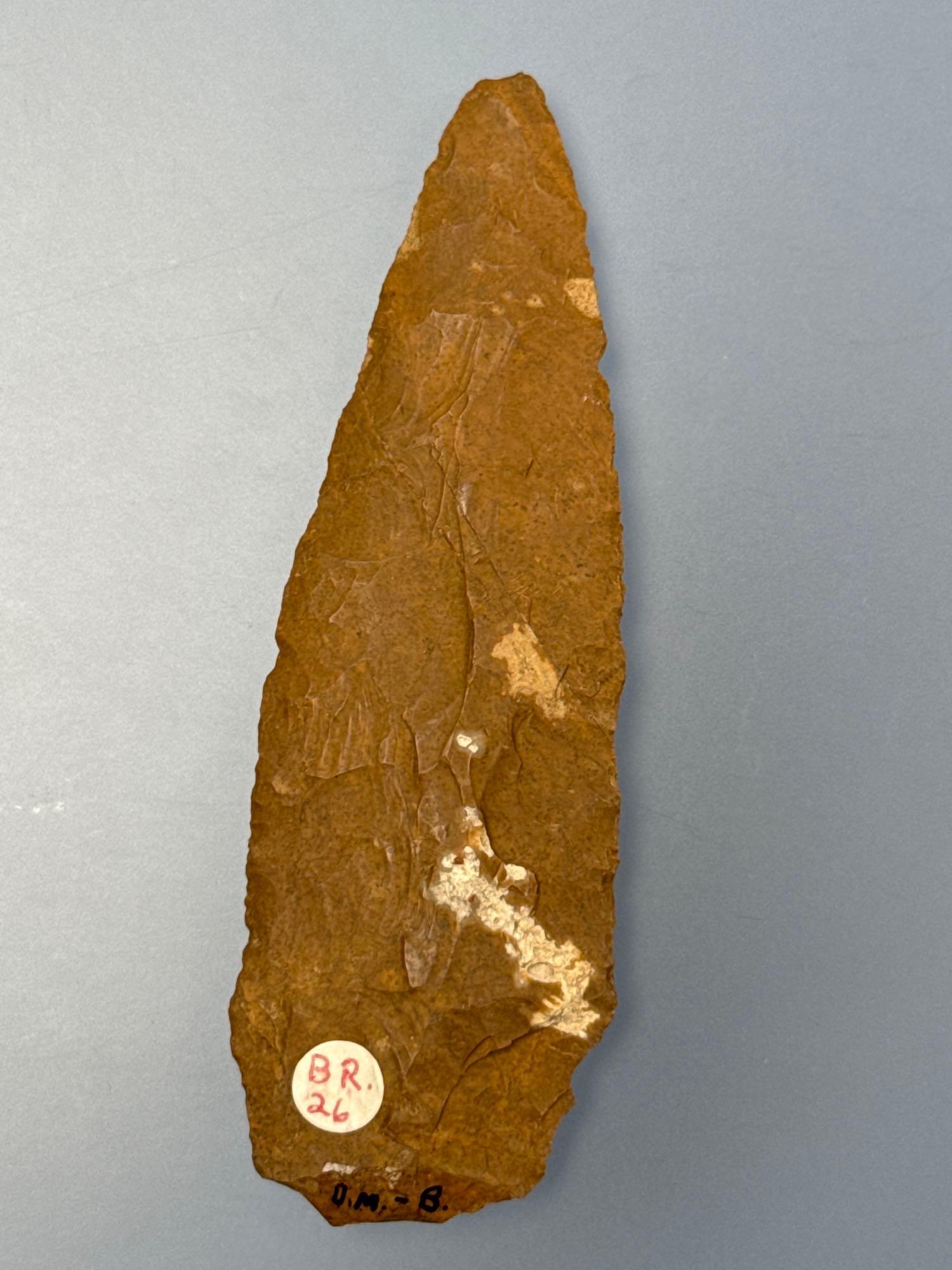 4 1/16" Jasper Knife, Thin, Found in New Jersey, Ex: Bud Ripley Collection