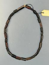 29 Black Straws w/Red and White Beads, Washington Boro, Lancaster Co., PA Ex: Charles Lusk Collectio