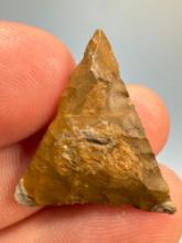 1 1/16" Cobble Jasper Triangle Point, Found in Burlington Co., New Jersey, Purchased from Rich Johns