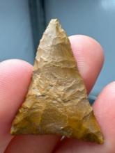 1 9/16" Jasper Triangle, Found in Burlington Co., New Jersey, Purchased from Rich Johnston