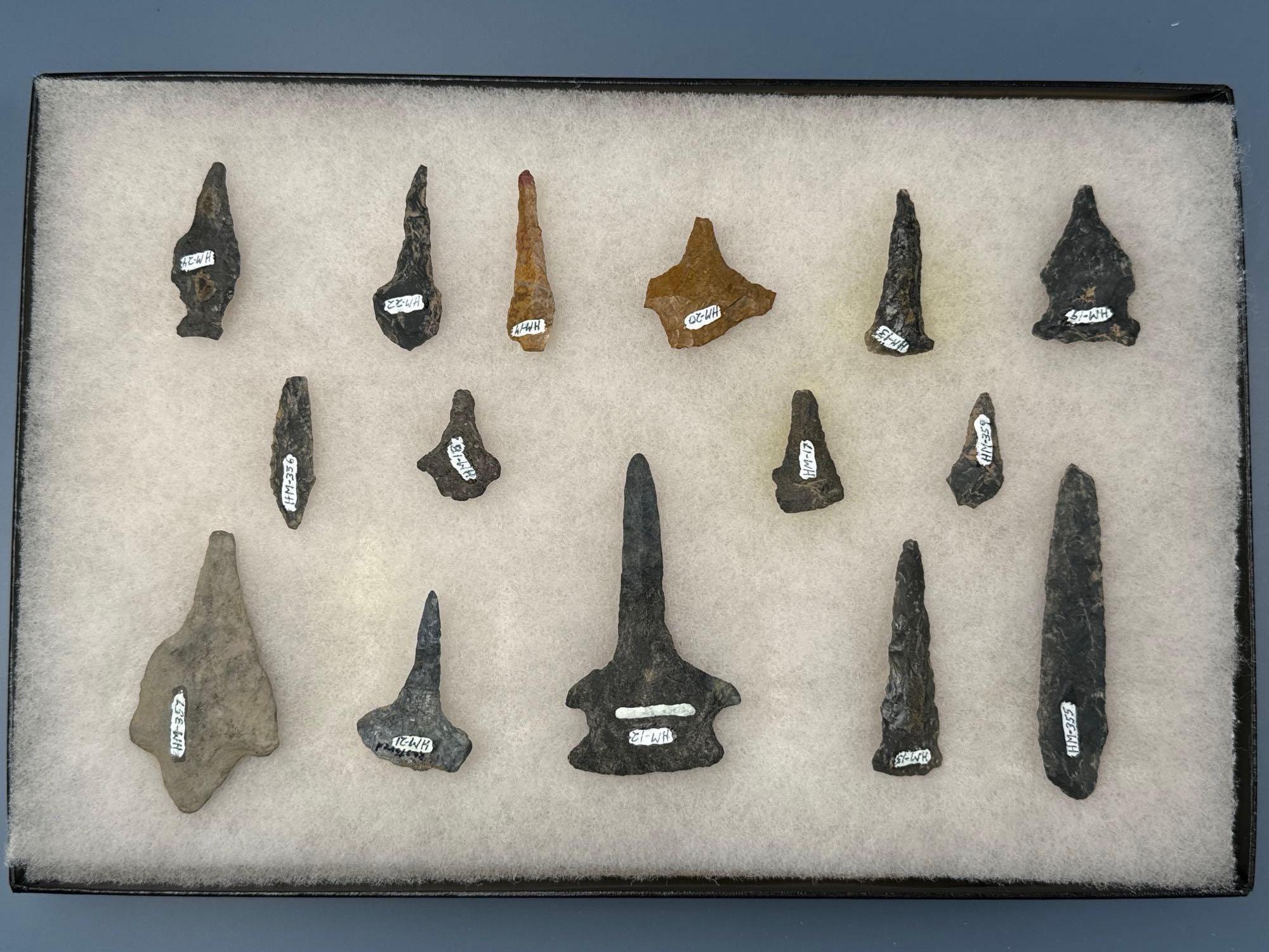 Lot of 15 Fine Drills, (x2 of them are Restored- Largest and onte to the right), Longest is 3 1/8",