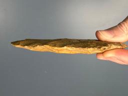 XL 4 1/4" Jasper Lehigh Broadpoint, Large Example, Found in Northampton Co., PA, Ex: Burley Museum C