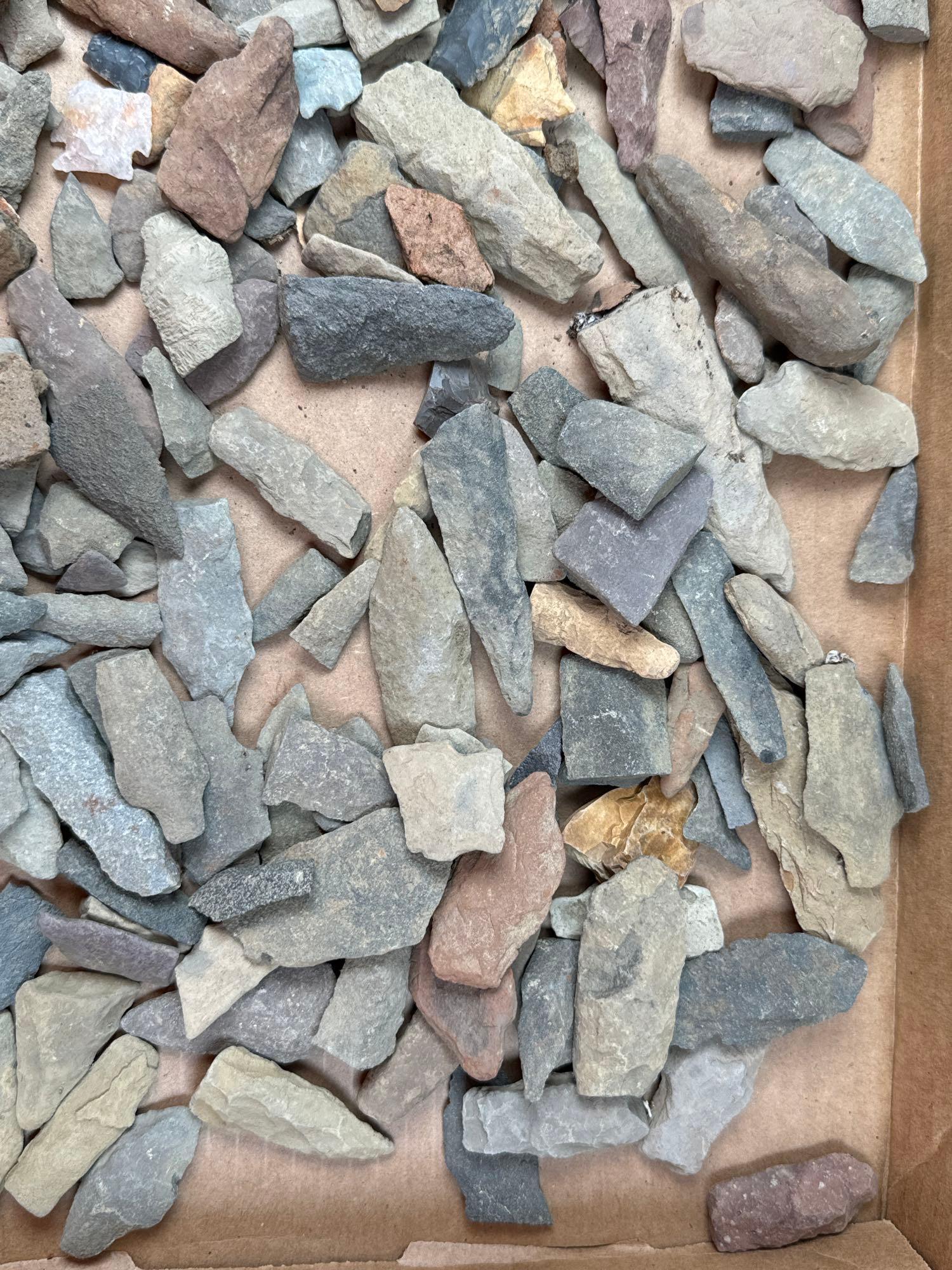 Large Box Lot of Site Material, Broken Points and Artifacts, Found in Mantua, Gloucester Co., NJ