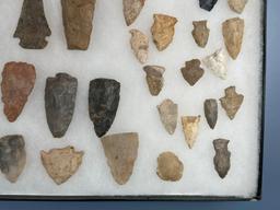 Large Lot of Central States/Midwestern Arrowheads, Some Broken, Many Whole, Longest is 3"