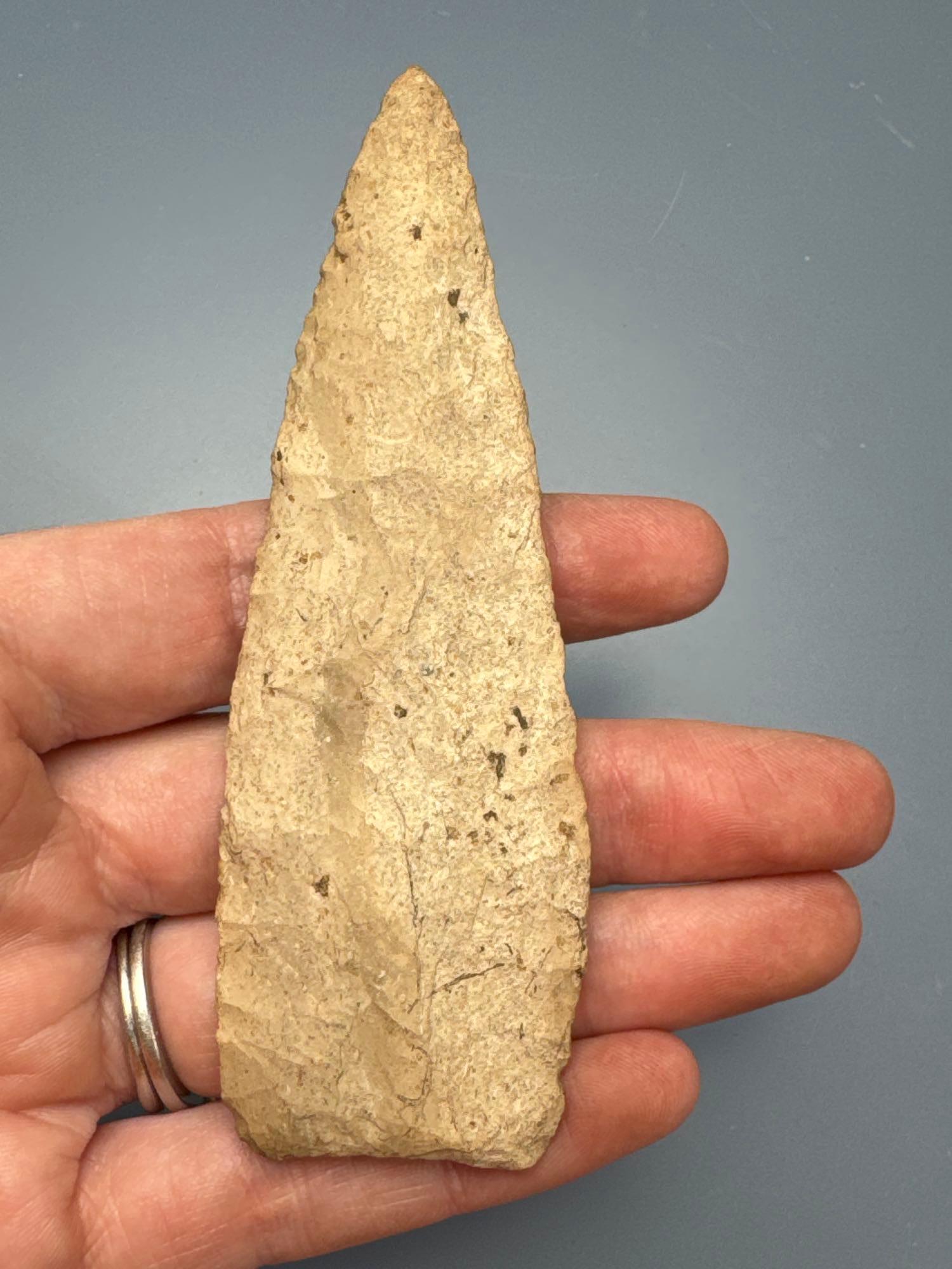 HIGHLIGHT 4" Fluted Paleo Lanceolate, This and others were found in fields next to the Conn. River i