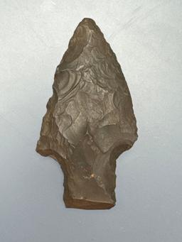 2 3/8" Esopus Chert Stemmed Point, Found in a Field next to the Conn. River in East Windsor, CT, Ex